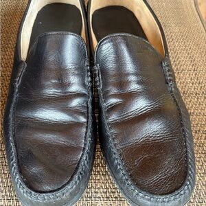 Men's Black Leather Loafers